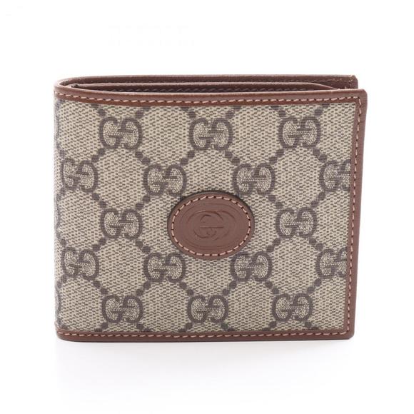 GUCCI Other - Gucci Interlocking G GG Supreme Bi-fold Wallet Coated Canvas Leather Men's Gr...